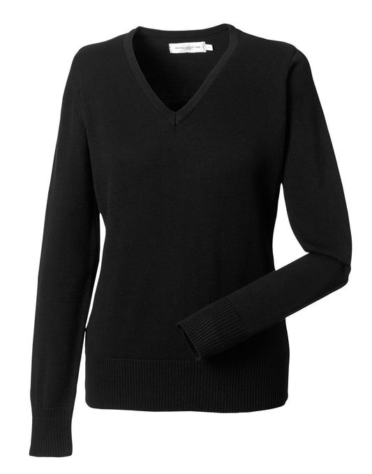 Ladies' V-Neck Knitted Pullover