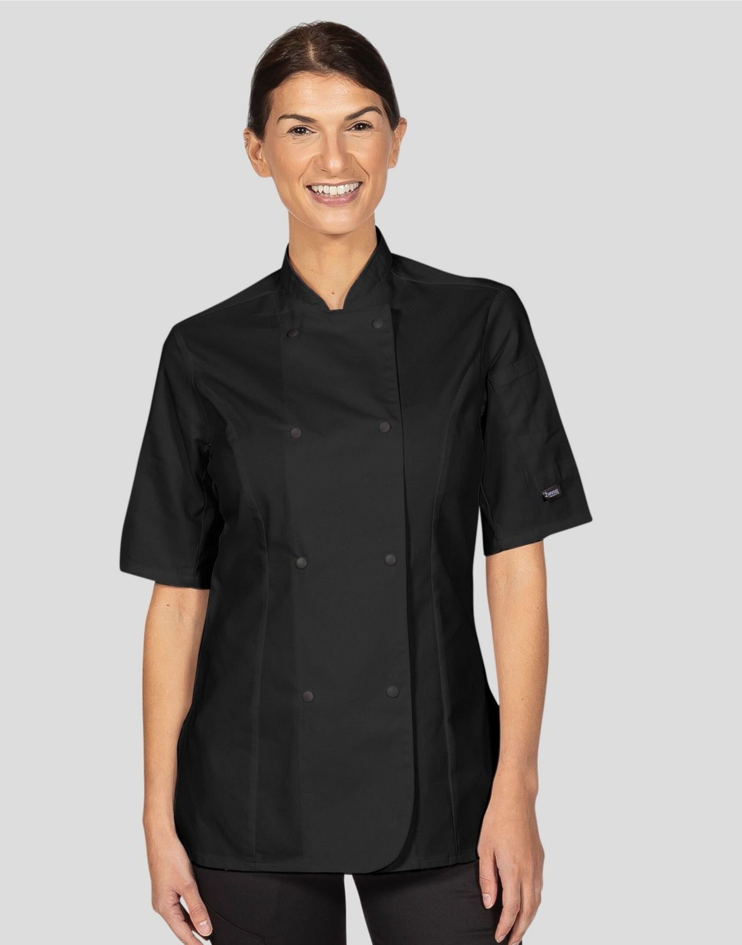 Ladies' Short Sleeve Fitted Chef's Jkt