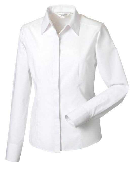 Ladies' L/Sleeve Polycotton Shirt