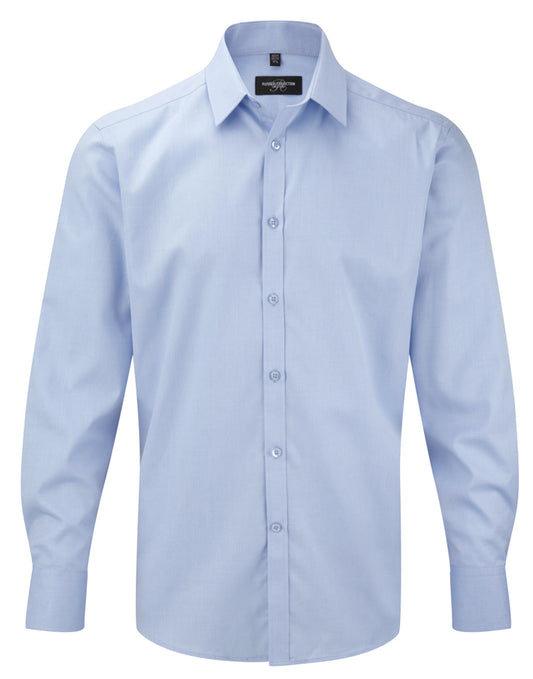 Men's L/Sleeve Herringbone Shirt