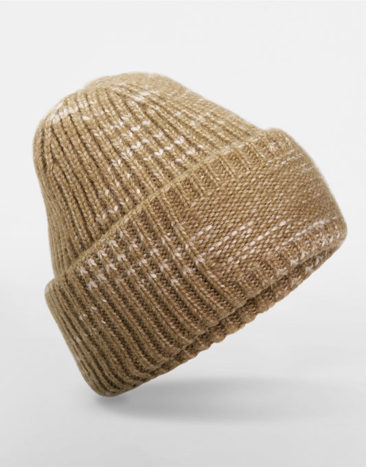 Chunky Knitted Patch Beanie
