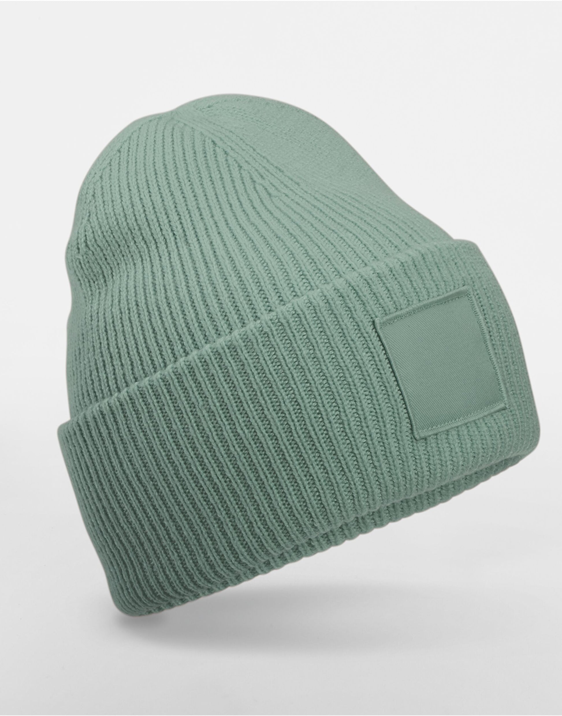 Deep Cuffed Tonal Patch Beanie