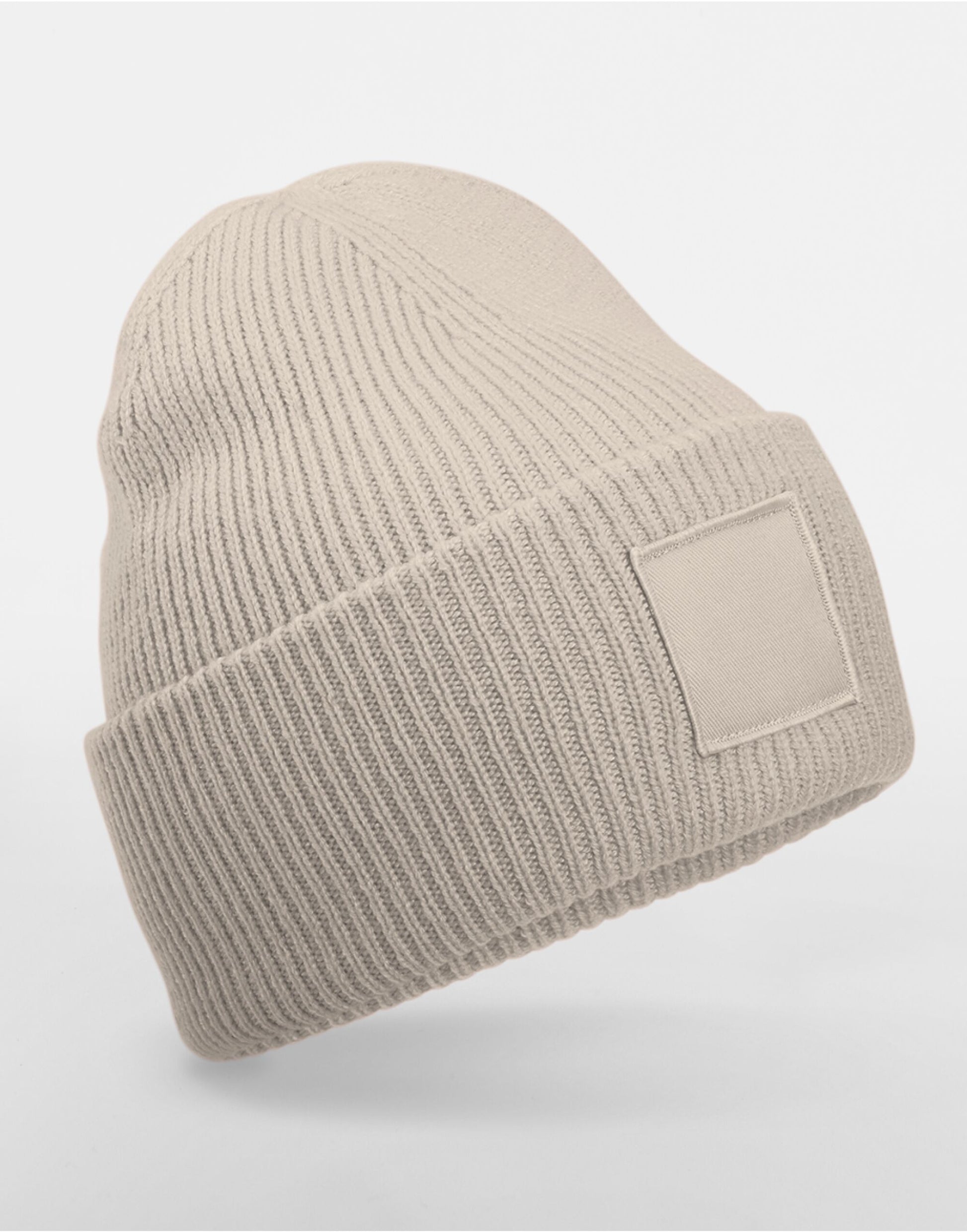 Deep Cuffed Tonal Patch Beanie