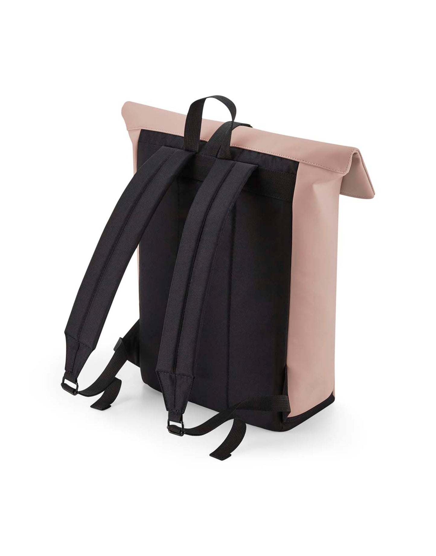 Matte PU Roll-Top Backpack