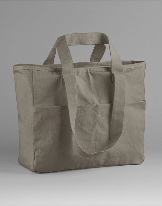 Double Handle Cargo Pocket Tote