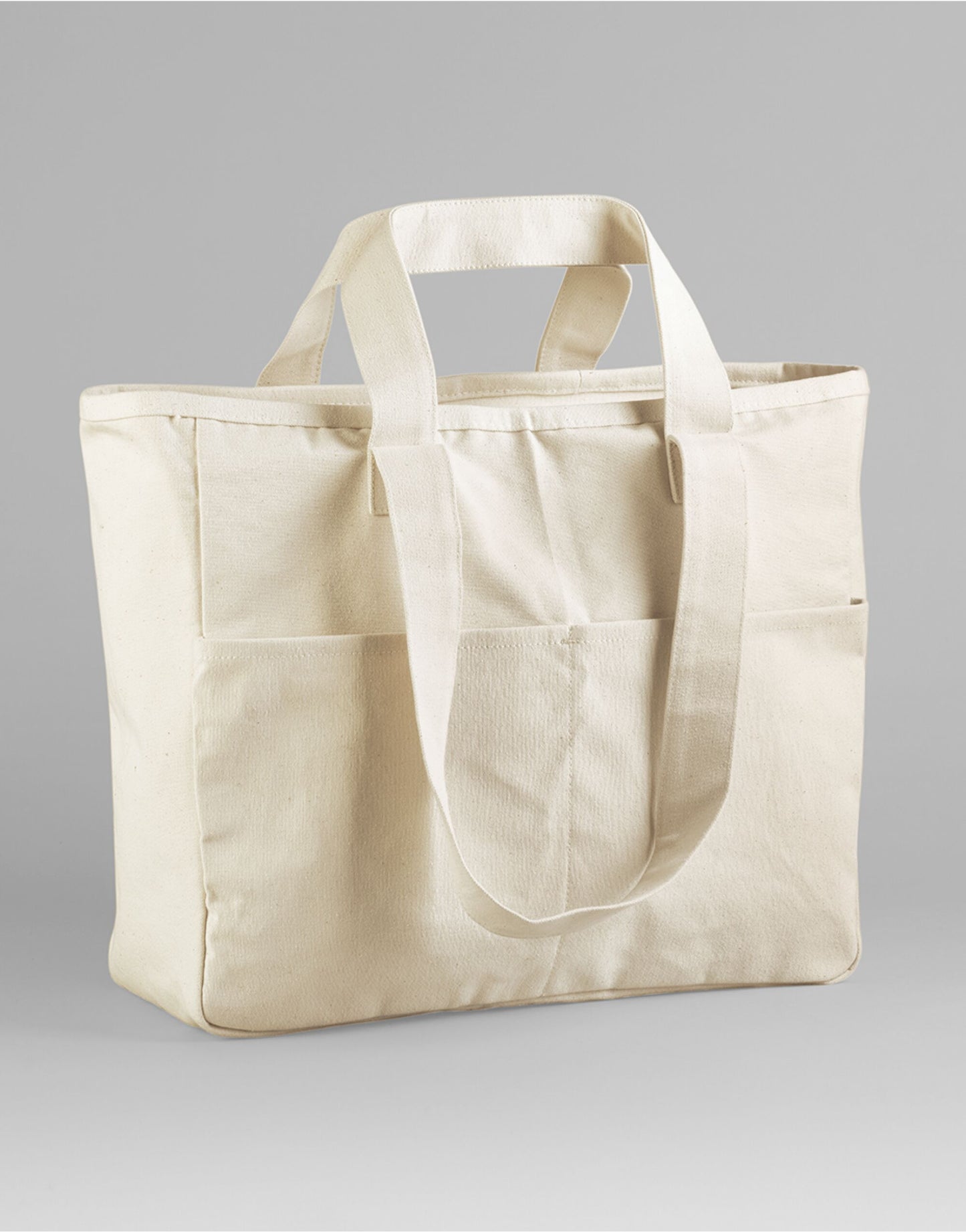Double Handle Cargo Pocket Tote