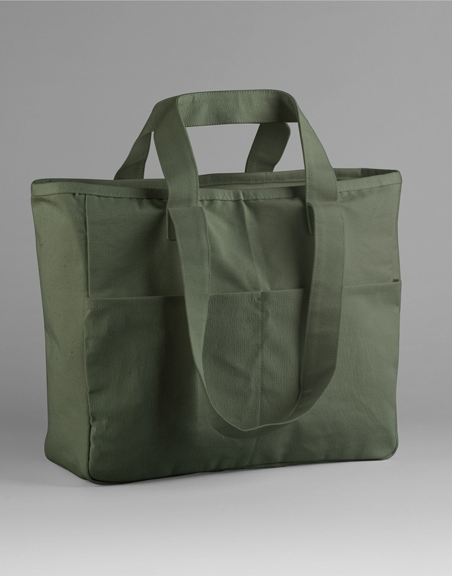 Double Handle Cargo Pocket Tote