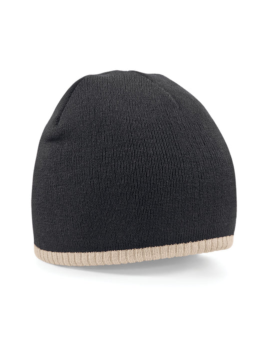Two-Tone Pull On Beanie