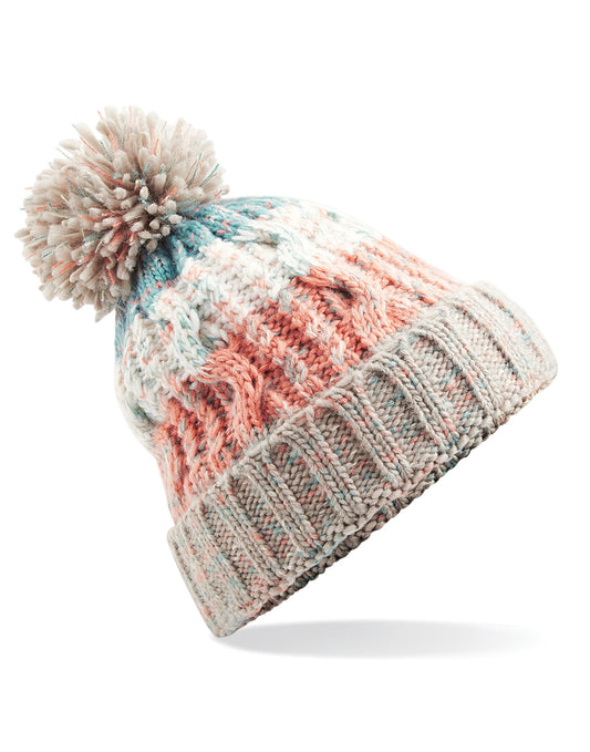 Corkscrew Pom Pom Beanie