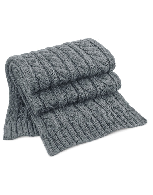 Cable Knit Melange Scarf