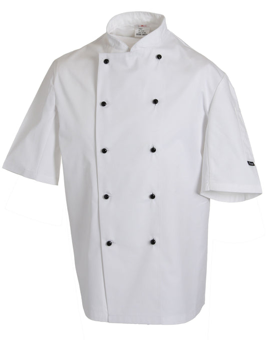 Removable Stud Short Sleeve Chef Jacket