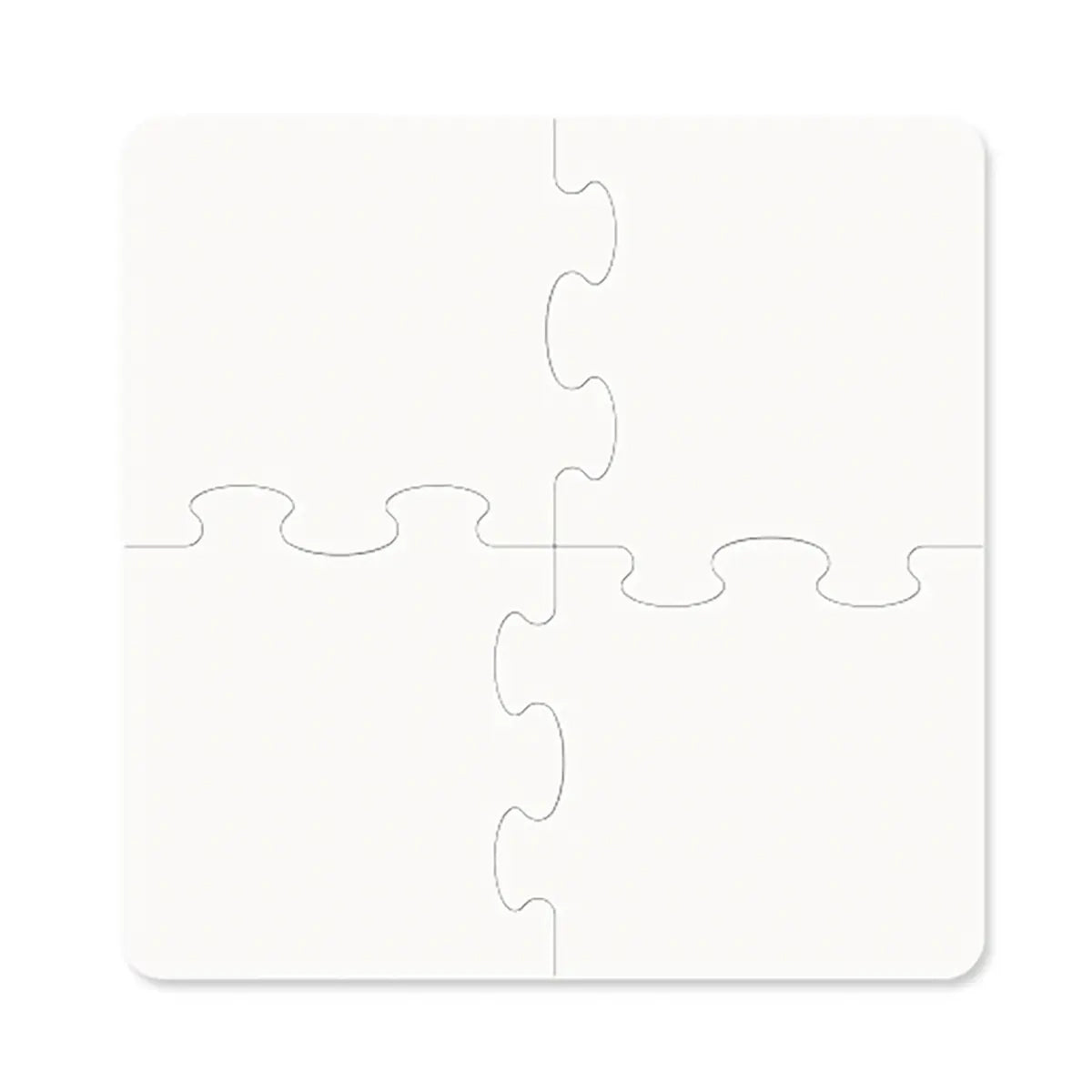 Unisub Cork Back Hardboard Coaster Puzzle – Square (Pack of 10)
