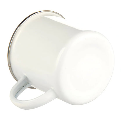 Mugs - Metal & Enamel Mugs - Box of 48 x 12oz White Ceramic Enamel Cup