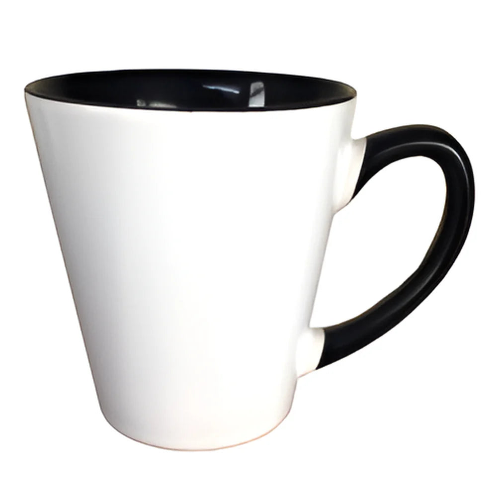 Mugs - Inner and Handle Colored - 12oz Latte - Black