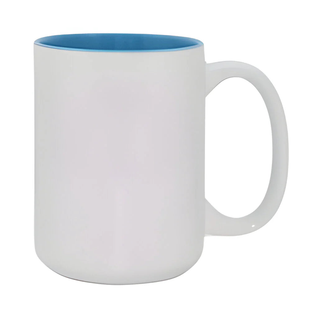 Mugs - 15oz - Two Tone Colored Mugs - Light Blue