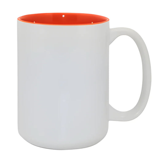 Mugs - 15oz - Two Tone Colored Mugs - Orange