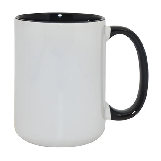 Mugs - 15oz - Inner and Handle Colored - Black