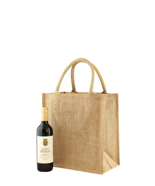 6 BOTTLE Laminated Jute Bag