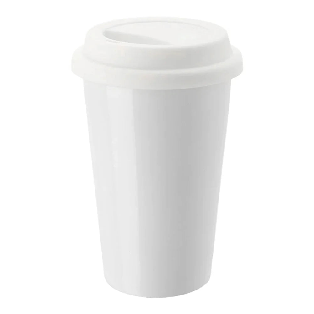 Ceramic Sublimation Travel Mug with Silicone Lid