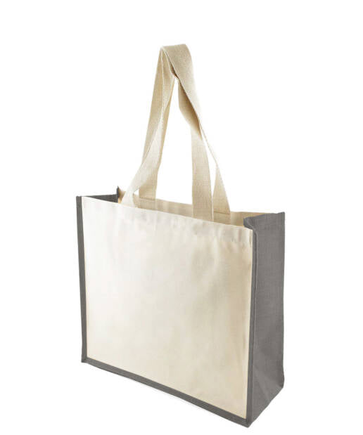 KONGONI Canvas with Dyed Jute Gussets Bag