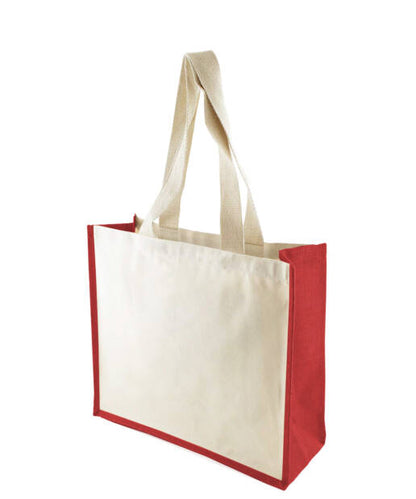 KONGONI Canvas with Dyed Jute Gussets Bag