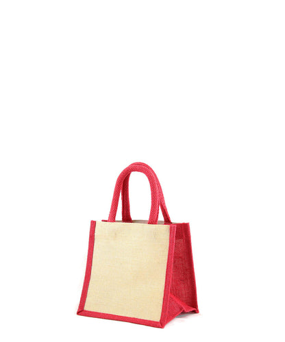 MINI JUKO Laminated Jutton Bag with Jute Gussets