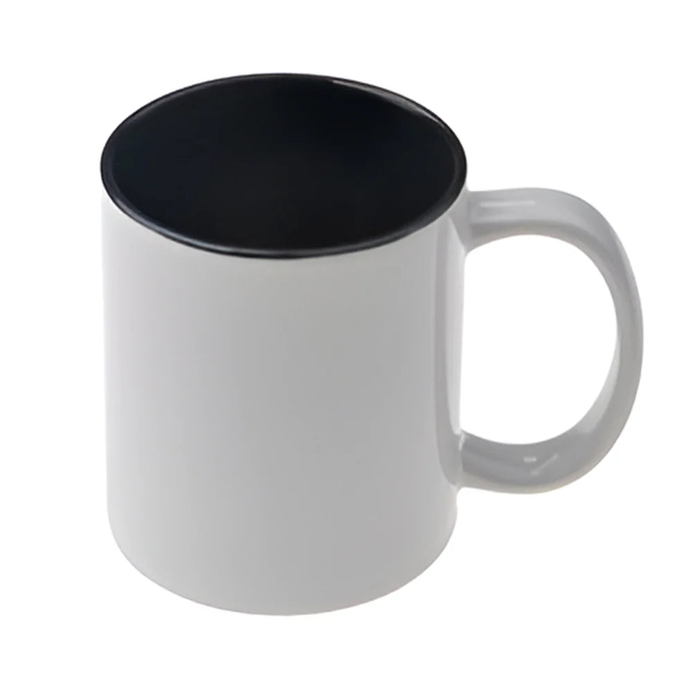 Mugs - 11oz - Two Tone Coloured Mugs - Black