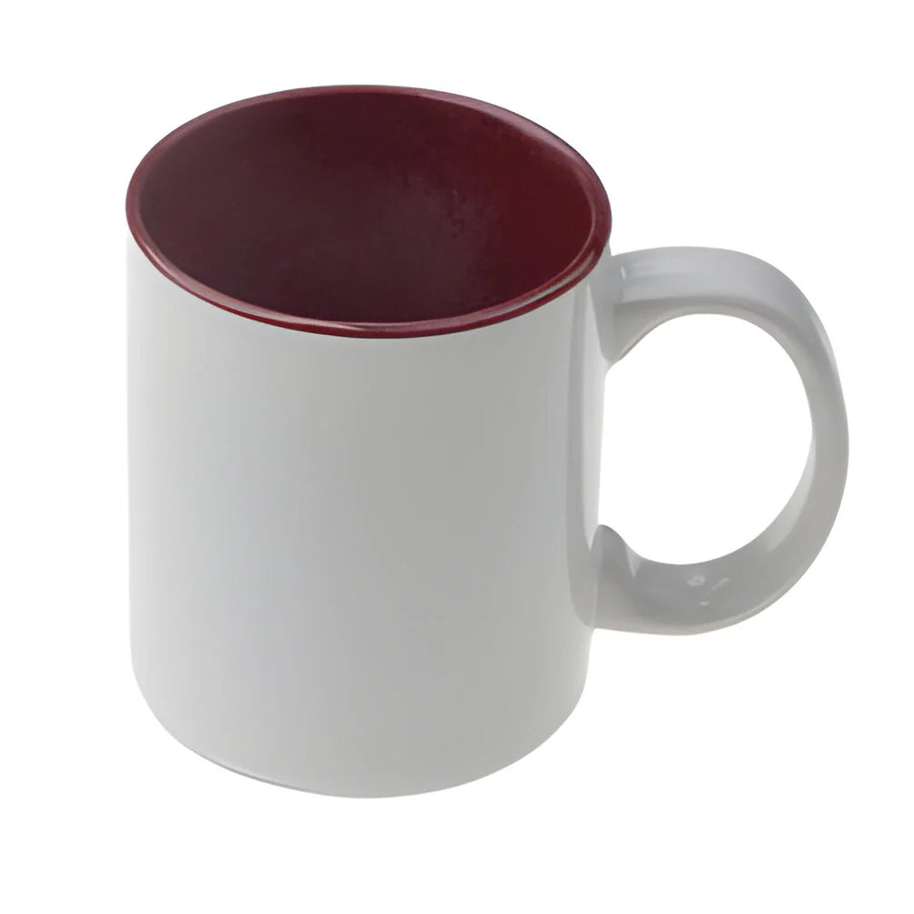 Mugs - 11oz - Two Tone Colored Mugs - Maroon