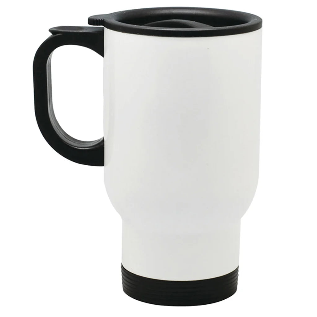 Mugs - Travel Mugs - 14oz Stainless Steel - White – PrintberryUK