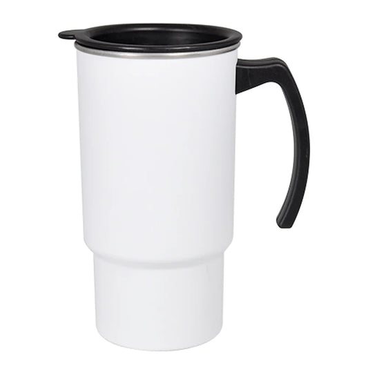 Mugs- Polysteel - MATT FINISH - 18oz Travel Mug with Open Handle