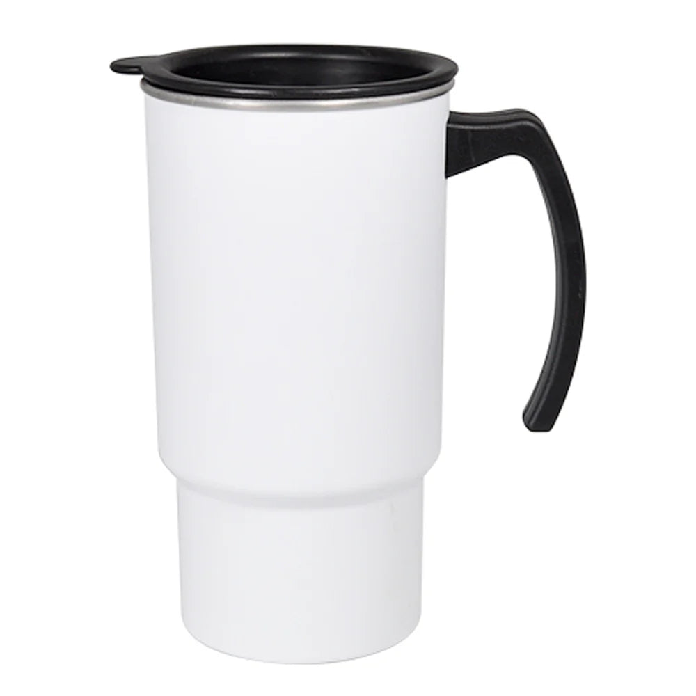 Mugs - Polysteel - GLOSS FINISH - 18oz Travel Mug with Open Handle