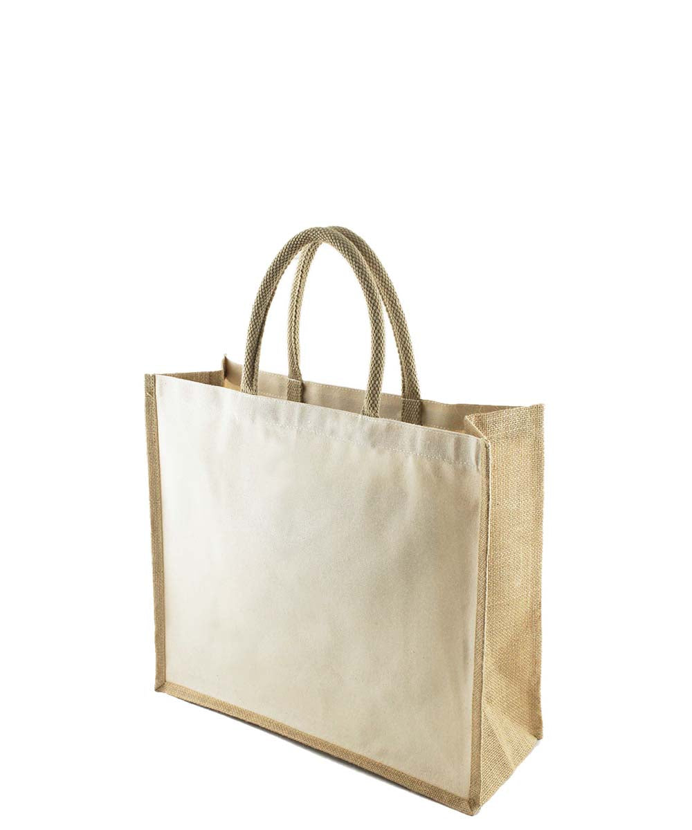 TANDU Canvas with Laminated Jute Gussets Bag