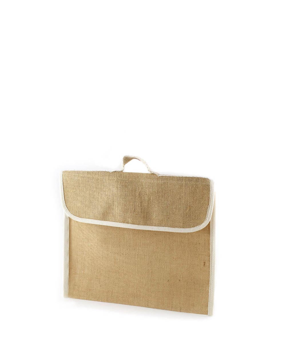 TUMBIRI Laminated Jute Bag with Cotton Trim