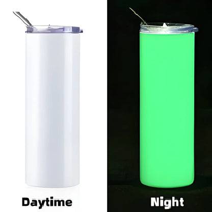 Water Bottles - GLOW IN DARK - 600ml - GREEN - Stainless Steel