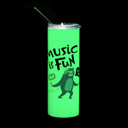 Water Bottles - GLOW IN DARK - 600ml - GREEN - Stainless Steel