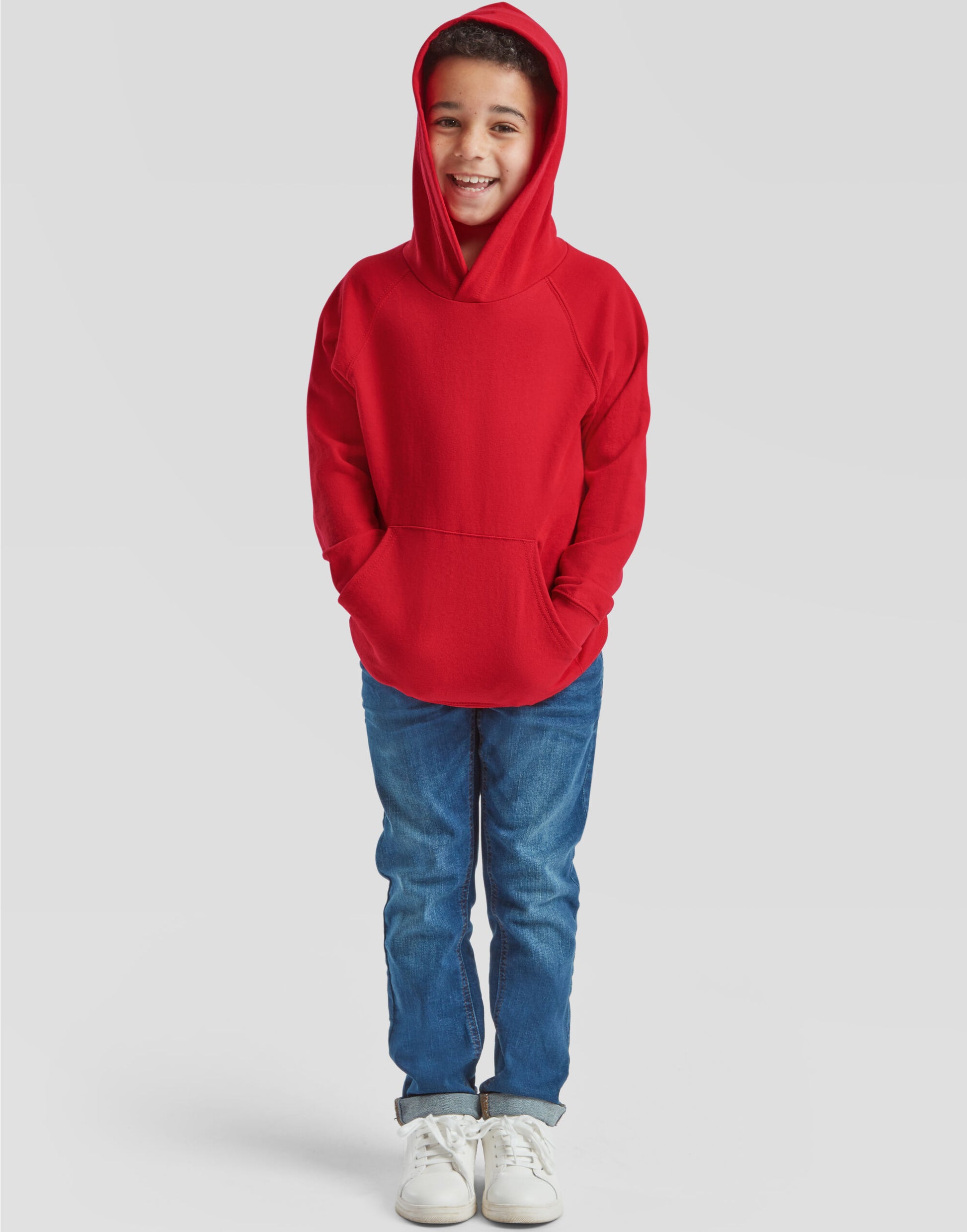 Kid's L/Weight Hooded Sweat
