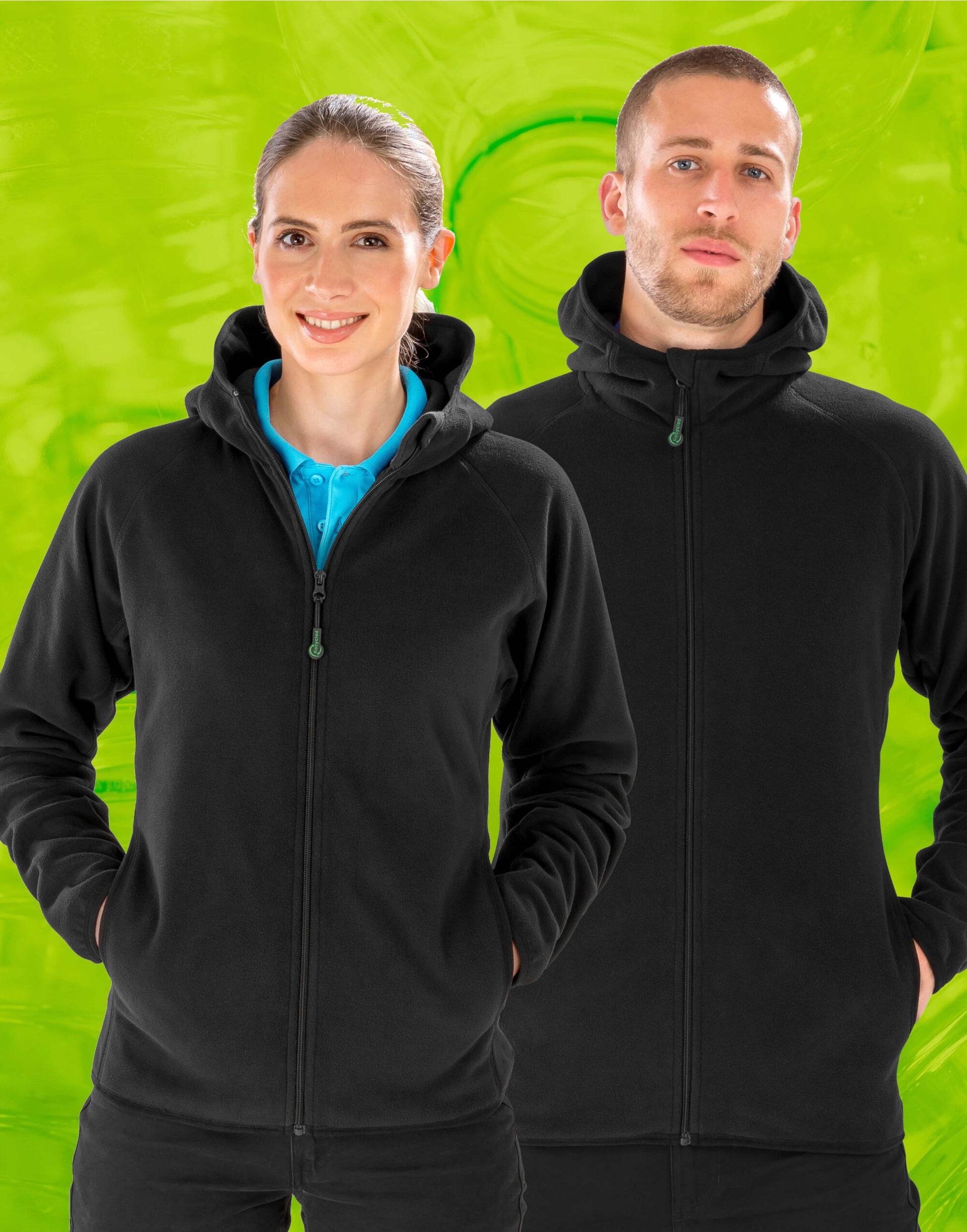 Recycled Unisex Hooded Microfleece