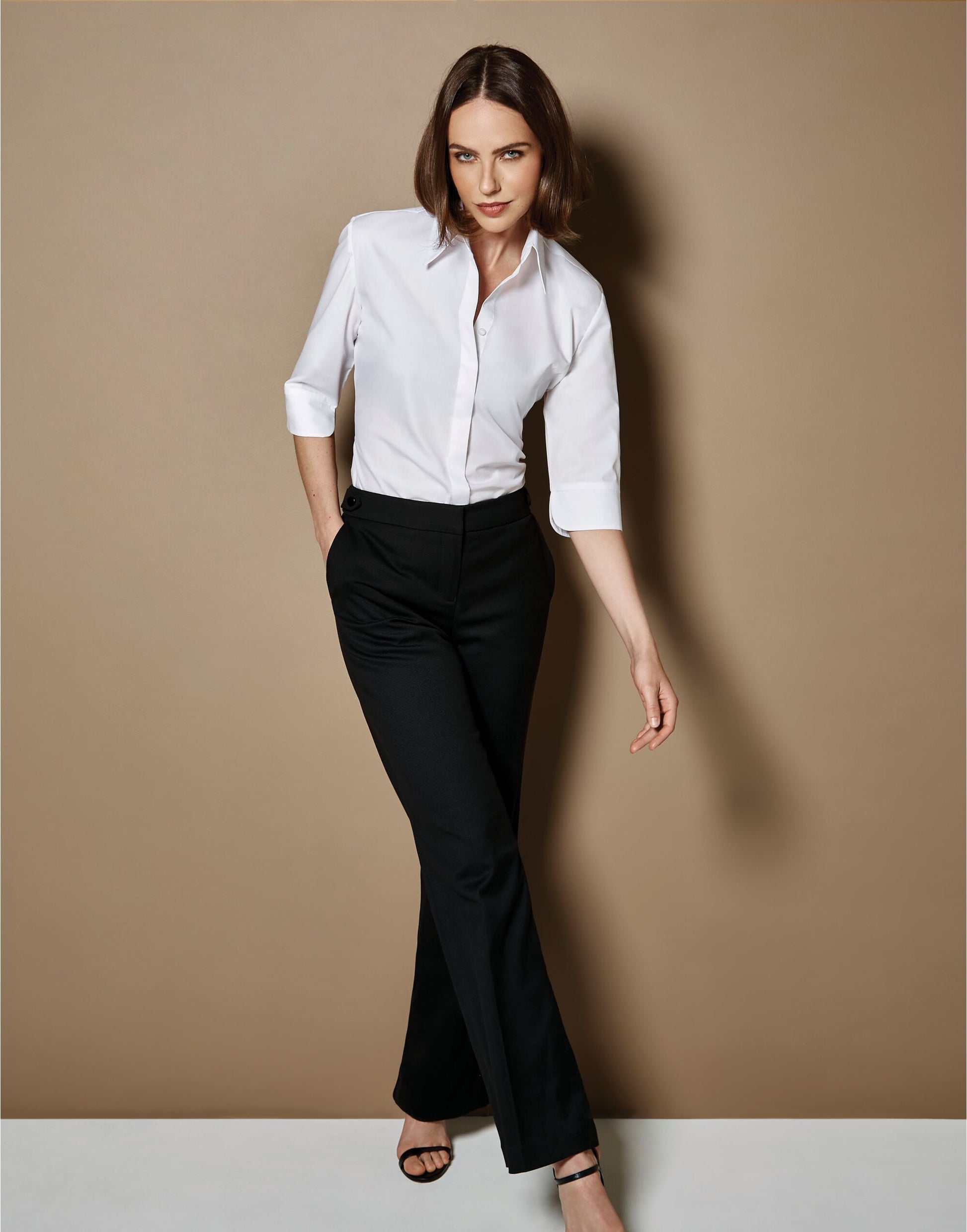 Tailored Fit 3/4 Sleeve Blouse