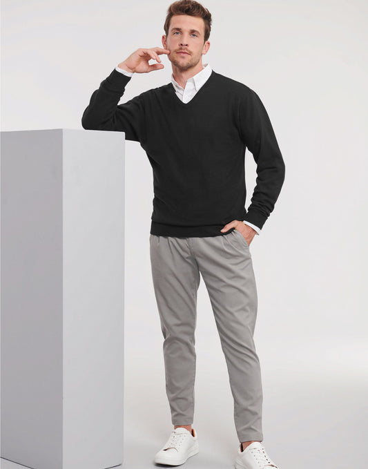 Men's V-Neck Knitted Pullover