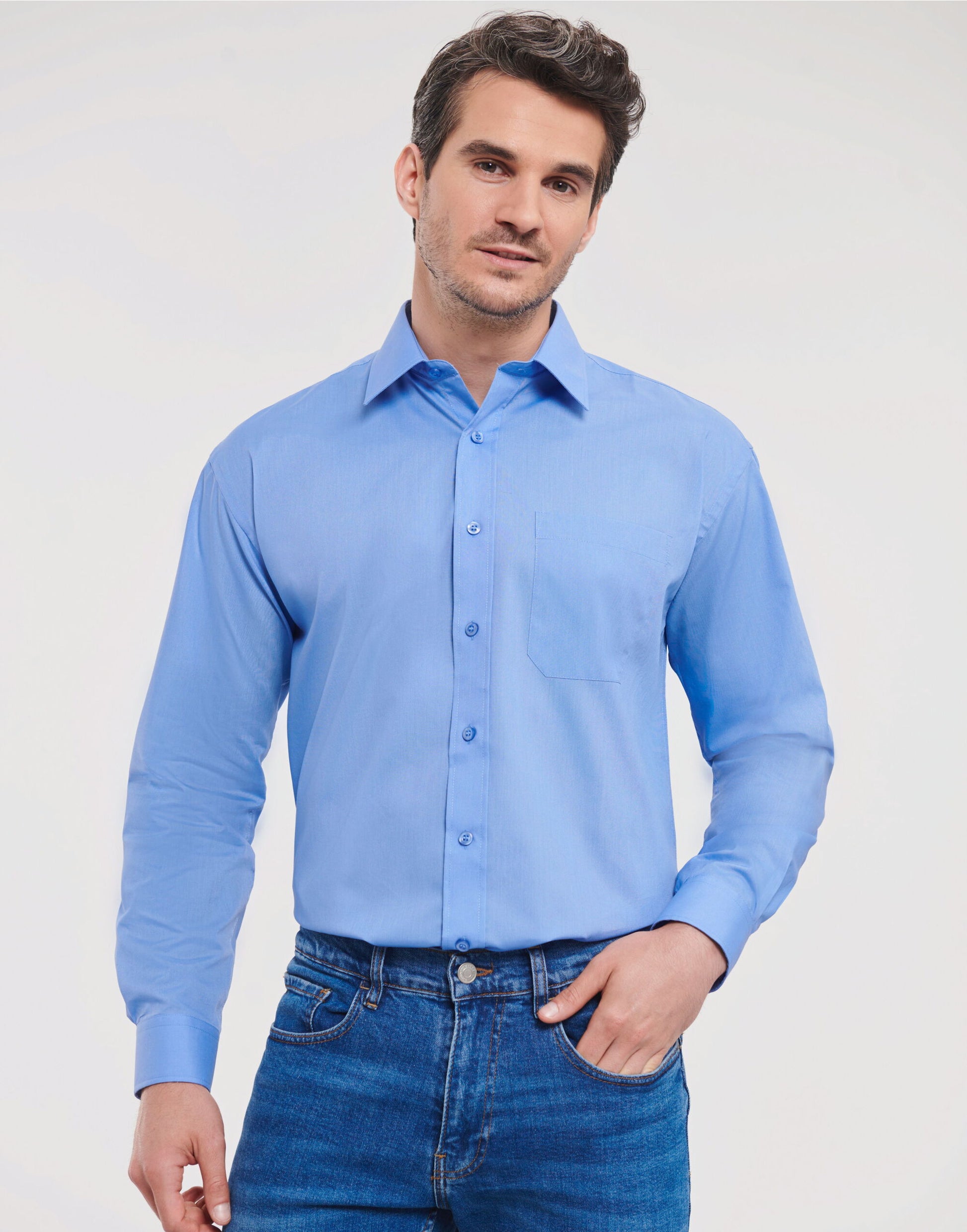 Men's L/Sleeve Polycotton Shirt