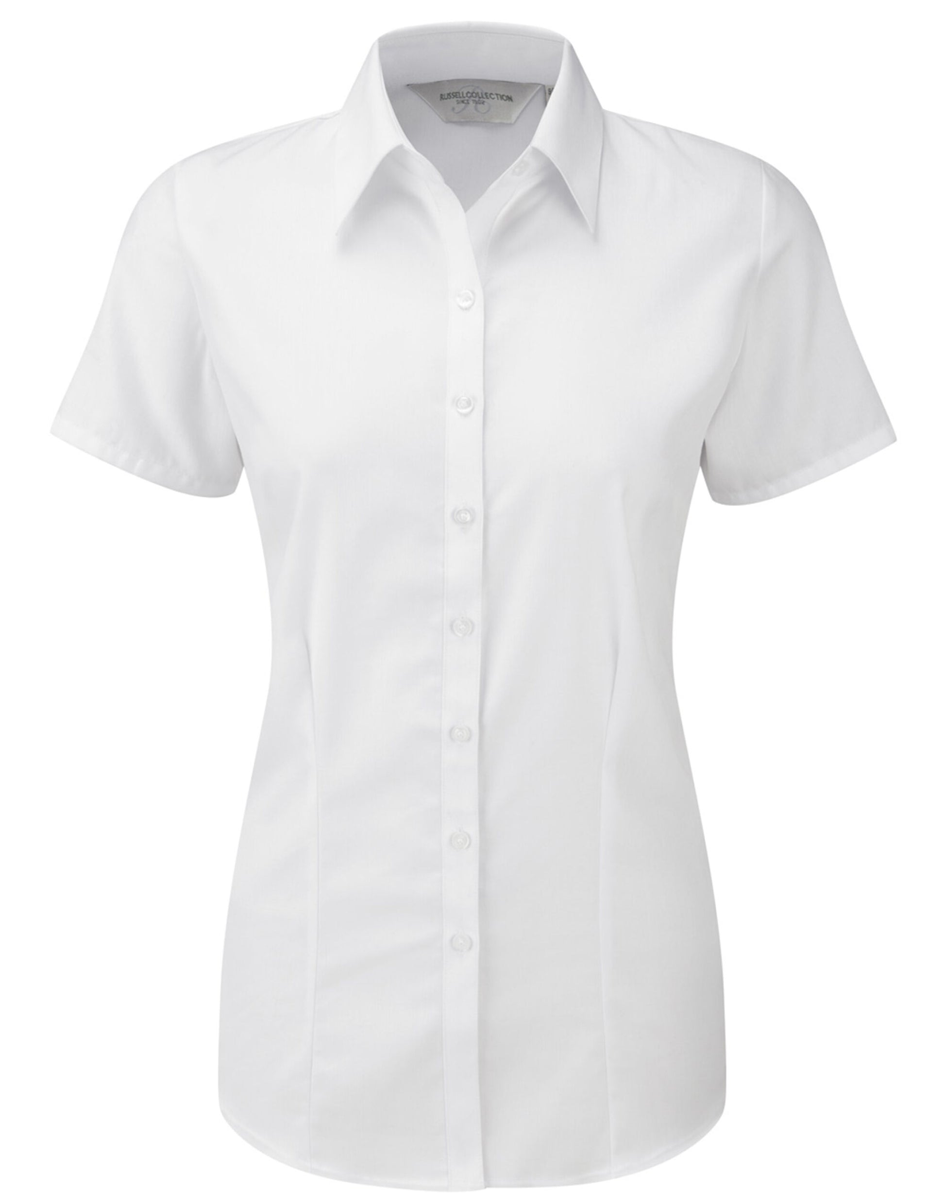 Ladies' S/Sleeve Herringbone Shirt