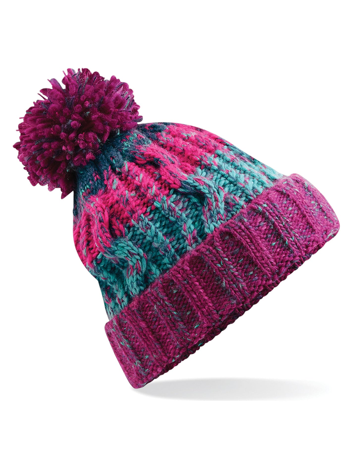 Corkscrew Pom Pom Beanie