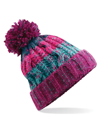 Corkscrew Pom Pom Beanie