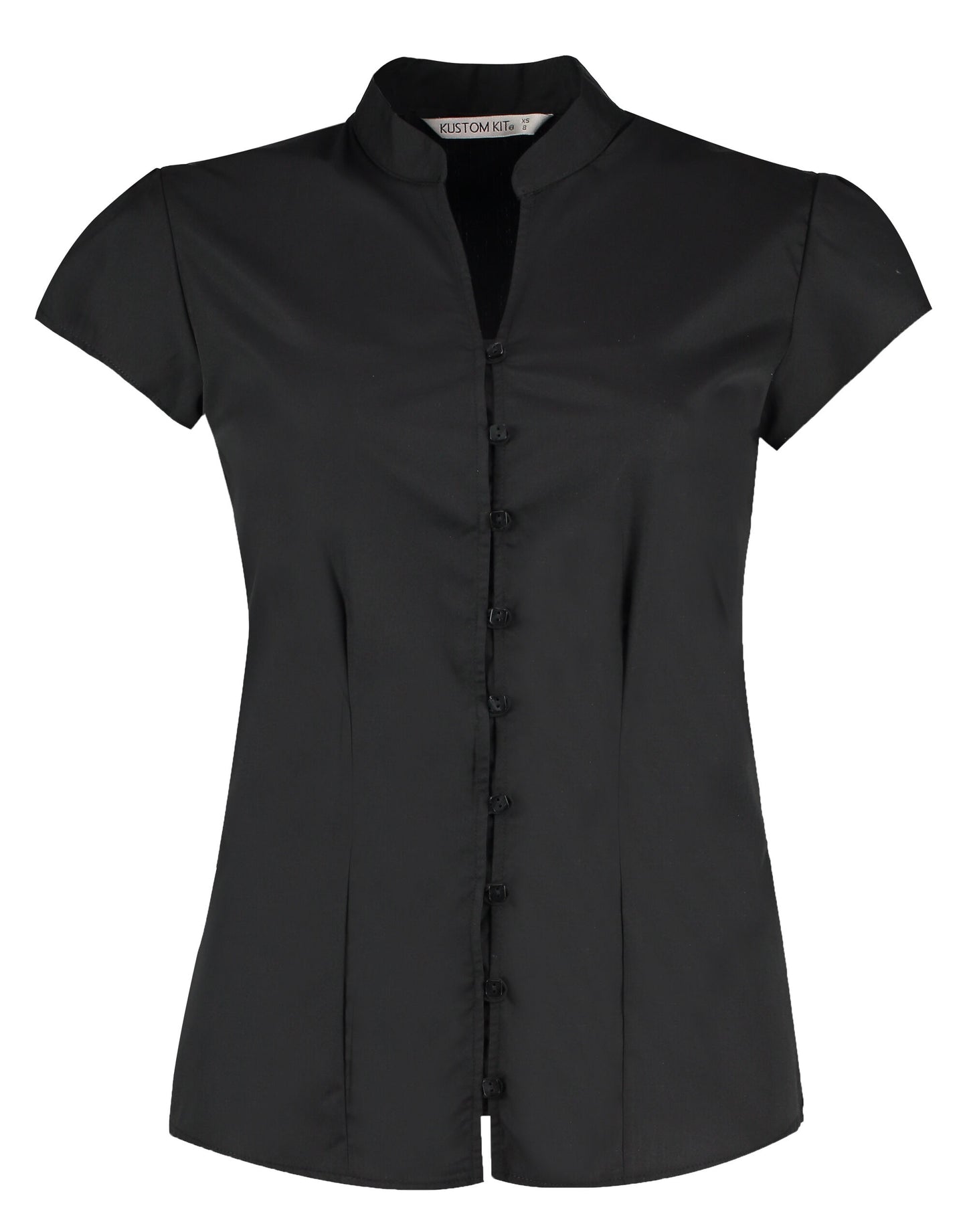 Tailored Fit Mandarin Collar Blouse 