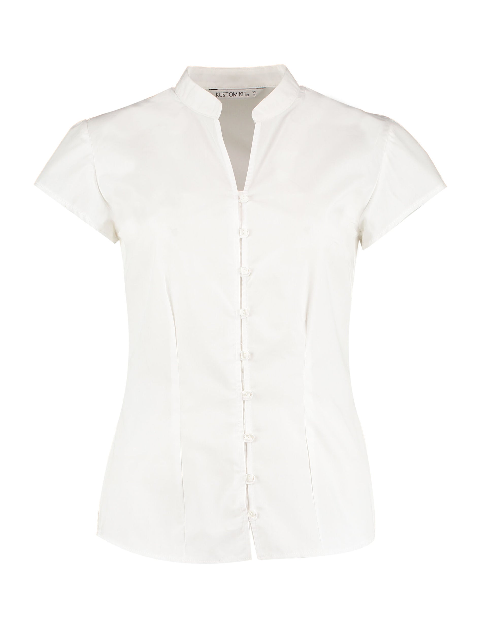 Tailored Fit Mandarin Collar Blouse 
